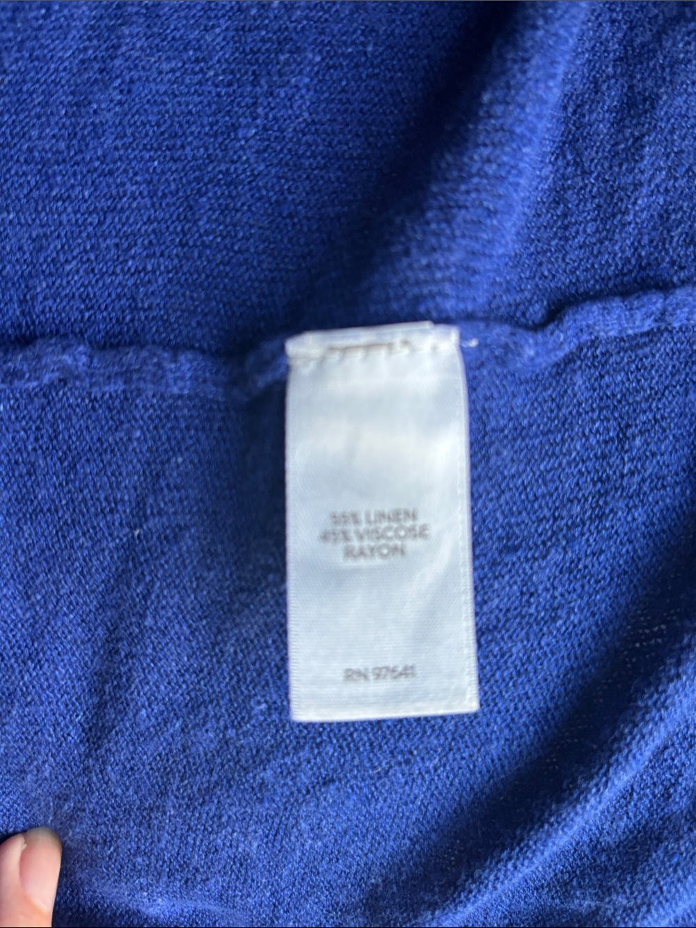 J.Jill Wearever Open Front Cardigan Blue Linen Blend XL - Picture 7 of 7
